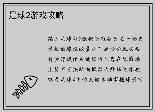 足球2游戏攻略